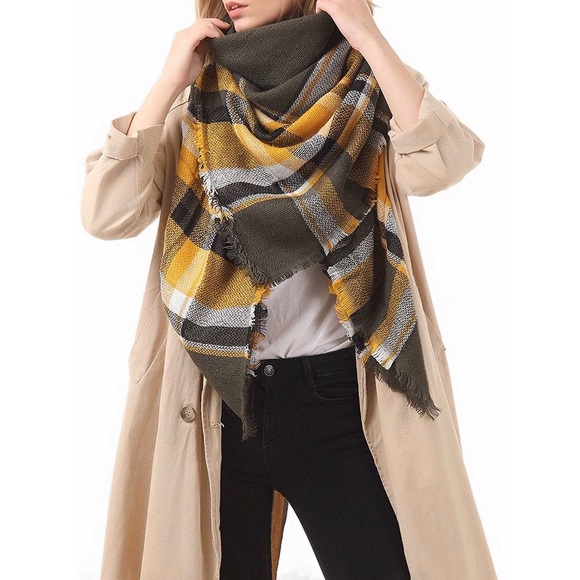 Accessories - Large Tartan Plaid Blanket Scarf